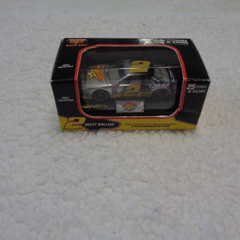Rusty Wallace  #2 1/64 Car Miller 25th Anniversary Thunderbird Revell Nascar